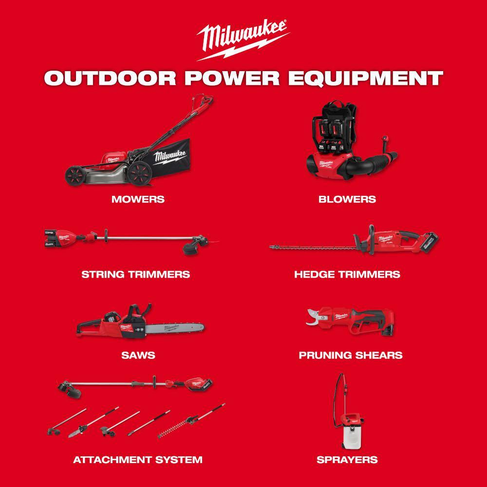Milwaukee M12 12V Cordless Brushless Pruner Shears with M12 8 in. Hedge Trimmer, 4.0 Ah Battery, Charger 2534-20-2533-21