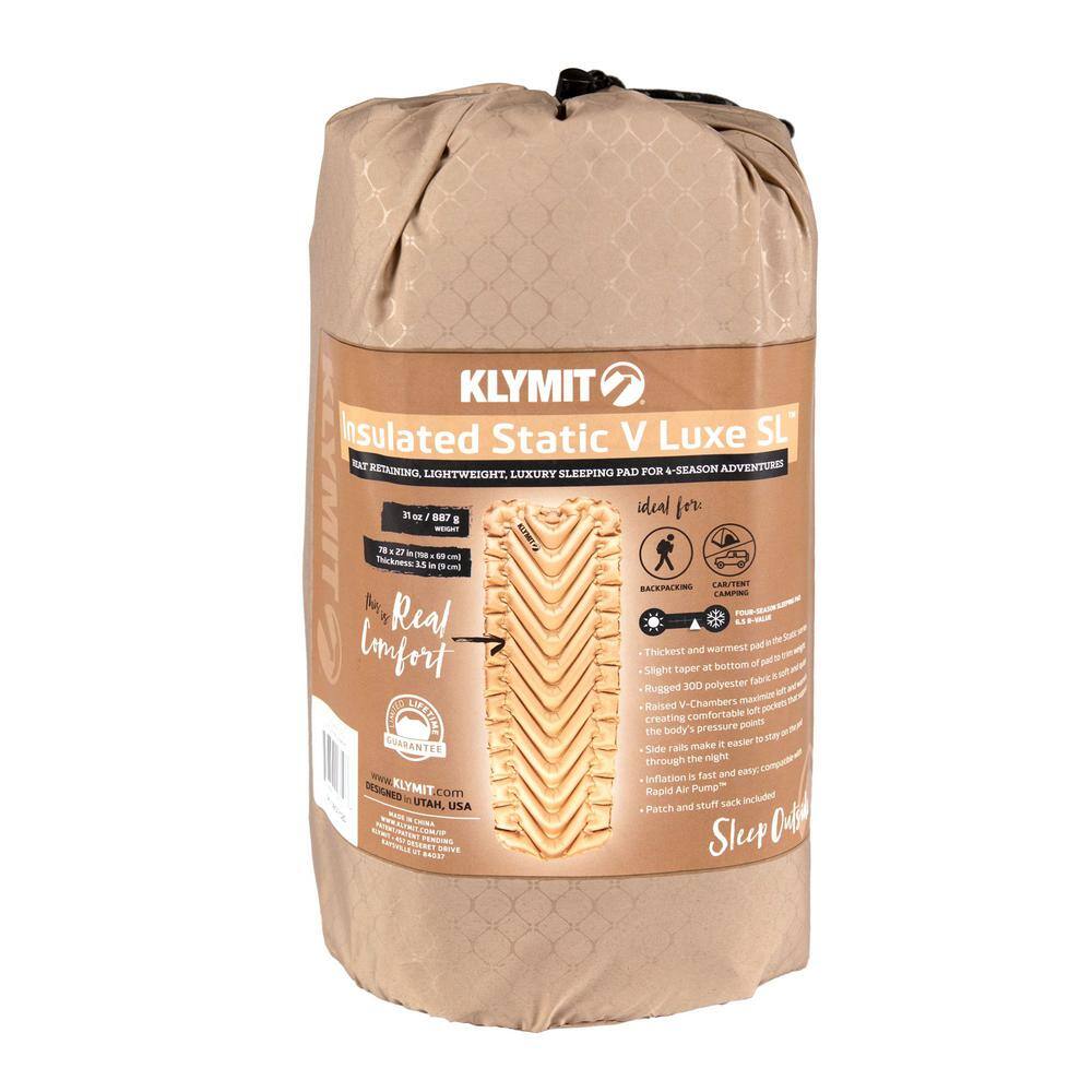 Klymit Insulated Static V Luxe SL Sleeping Pad - Recon 06ISCY02D