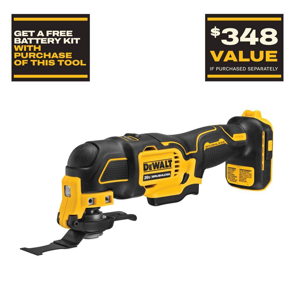 DEWALT ATOMIC 20V MAX Cordless Brushless Oscillating Multi Tool (Tool Only) DCS354B