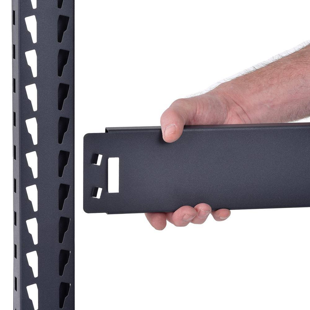 Husky 3-Shelf Metal Industrial Duty Freestanding Garage Storage Shelving Unit in Black (65 in. W x 54 in. H x 24 in. D) N2W652454W3B