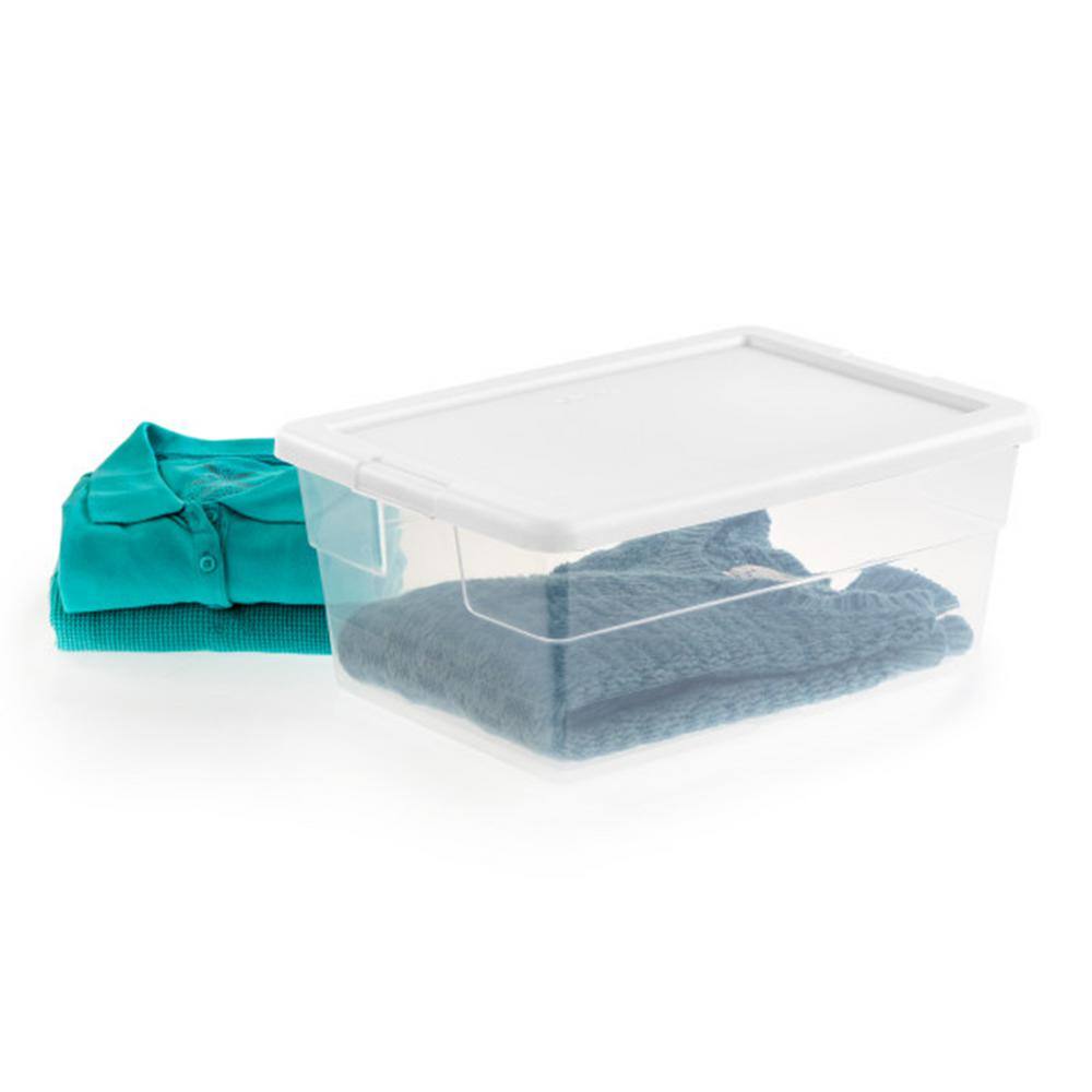 Sterilite 16 Quart Clear Stacking Storage Container Tub, 36 Pack 16448012 36 x 16448012