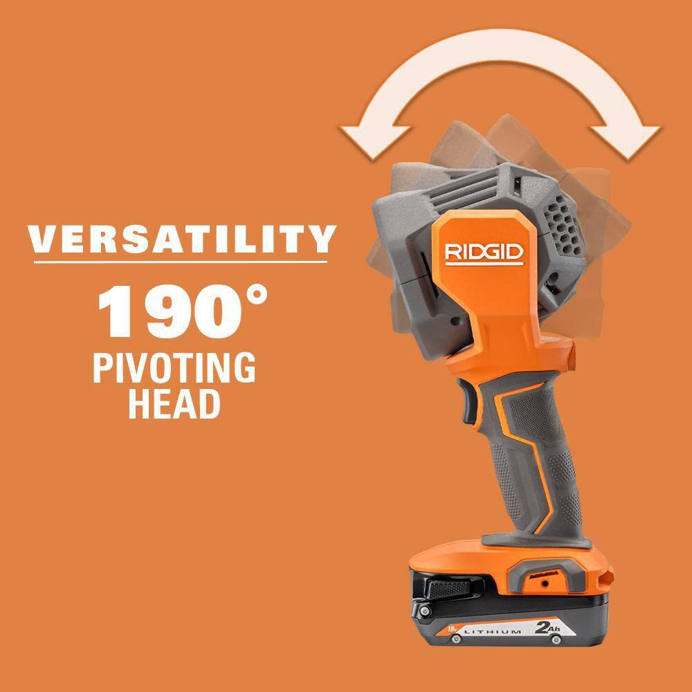 RIDGID 18V Cordless 3-Tool Combo Kit with LED Stick Light, LED Spotlight, and LED Hybrid Panel Light (Tools Only) R86689KSBN