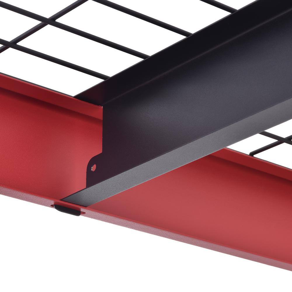 Husky 4-Shelf Metal Industrial Duty Freestanding Garage Storage Shelving Unit in Red (77 in. W x 72 in. H x 24 in. D) N2W772472W4R