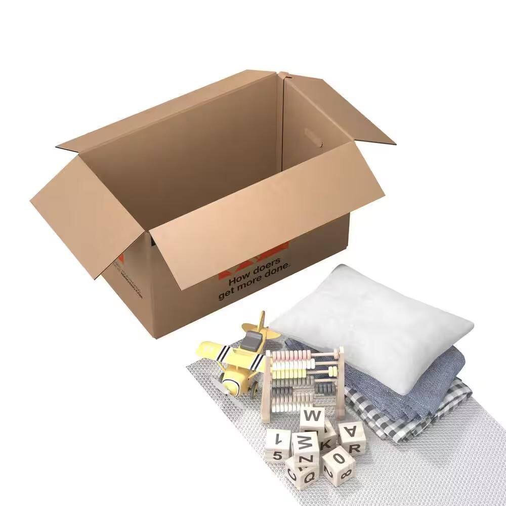 The Home Depot 26 in. L x 16 in. W x 15 in. D Large Moving Shipping and Packing Box with Handles (50-Pack) LRGBOX50