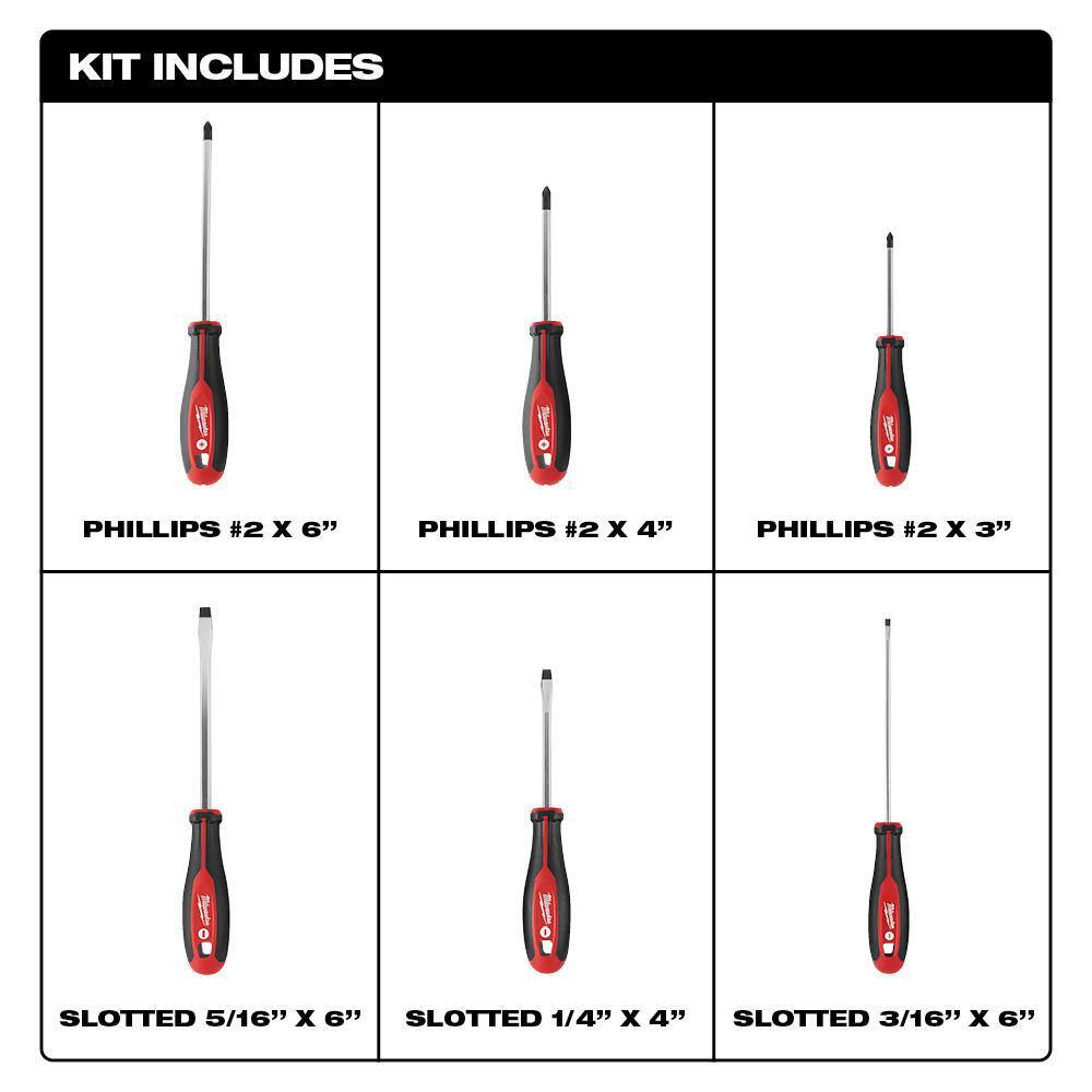 Milwaukee 16-Piece Screwdriver Set with Precision Screwdrivers 48-22-2612-48-22-2706