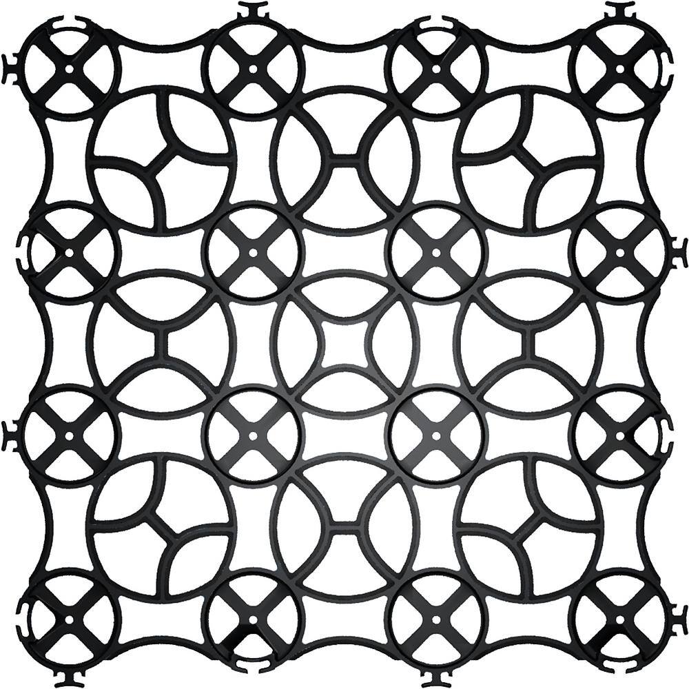 GRAVALOCK PERMEABLE PAVER 22 in. x 22 in. x 1 in. Black Slim Grid Plastic Pavers (12-Pavers/40.5 sq. ft.) S562HD