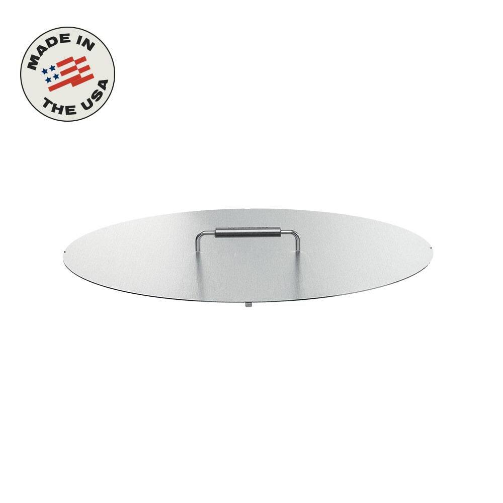 Breeo X Series Stainless Steel Fire Pit Lid 24 -Weather-Resistant and Durable with Ergonomic Handle-Clean and Safe from Debris BR-LD24