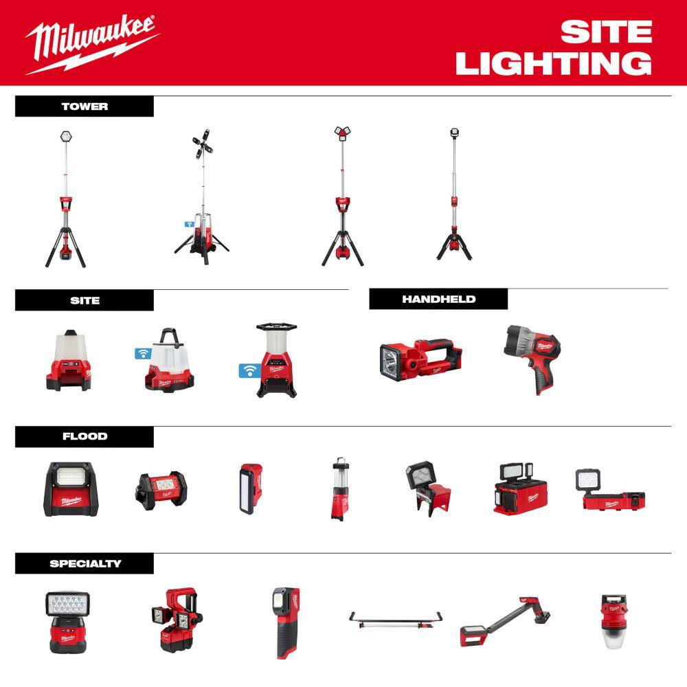 Milwaukee M18 18-Volt Lithium-Ion Cordless PACKOUT 3000 Lumens LED Light with Built-In Charger with (1) 5.0 Ah Battery 2357-20-48-11-1850