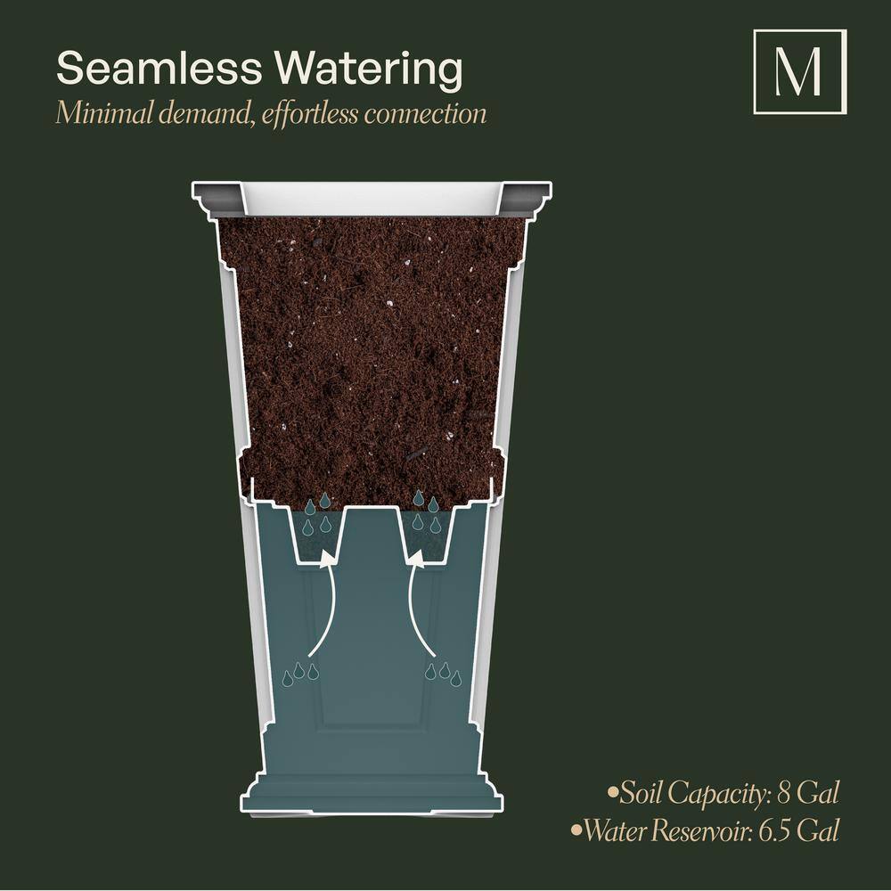 Mayne Fairfield 28 in. Tall Self-Watering Espresso Polyethylene Planter 5829-ES