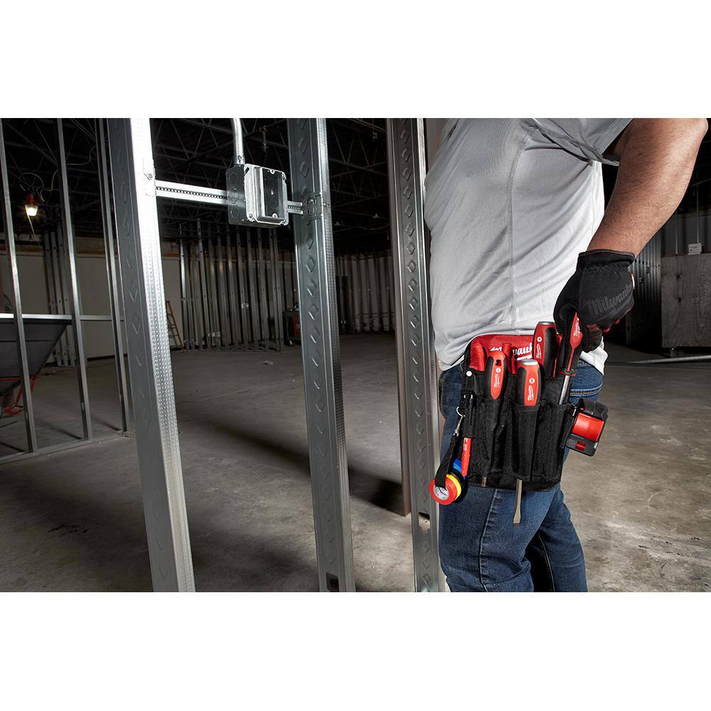 Milwaukee Screwdriver Set with Fastback Folding Utility Knife with Blade Storage and Compact Folding Utility Knife (12-Piece) 48-22-2710-48-22-1503