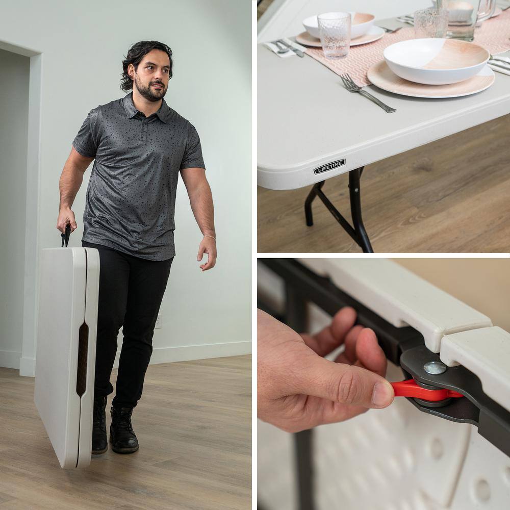 Lifetime 8 ft. Fold-in-Half Table Almond 80732