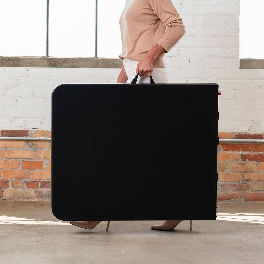 Lifetime 72 in. L Rectangle Black Resin Top Fold-In-Half Table 80788