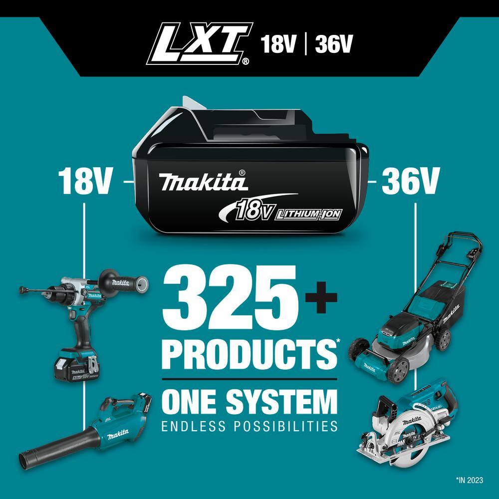 Makita LXT 16 in. 18V X2 (36V) Lithium-Ion Brushless Top Handle Chain Saw Kit 5.0Ah with 18V LXT Battery Pack 5.0Ah(2-Pk) XCU09PTBL1850B2
