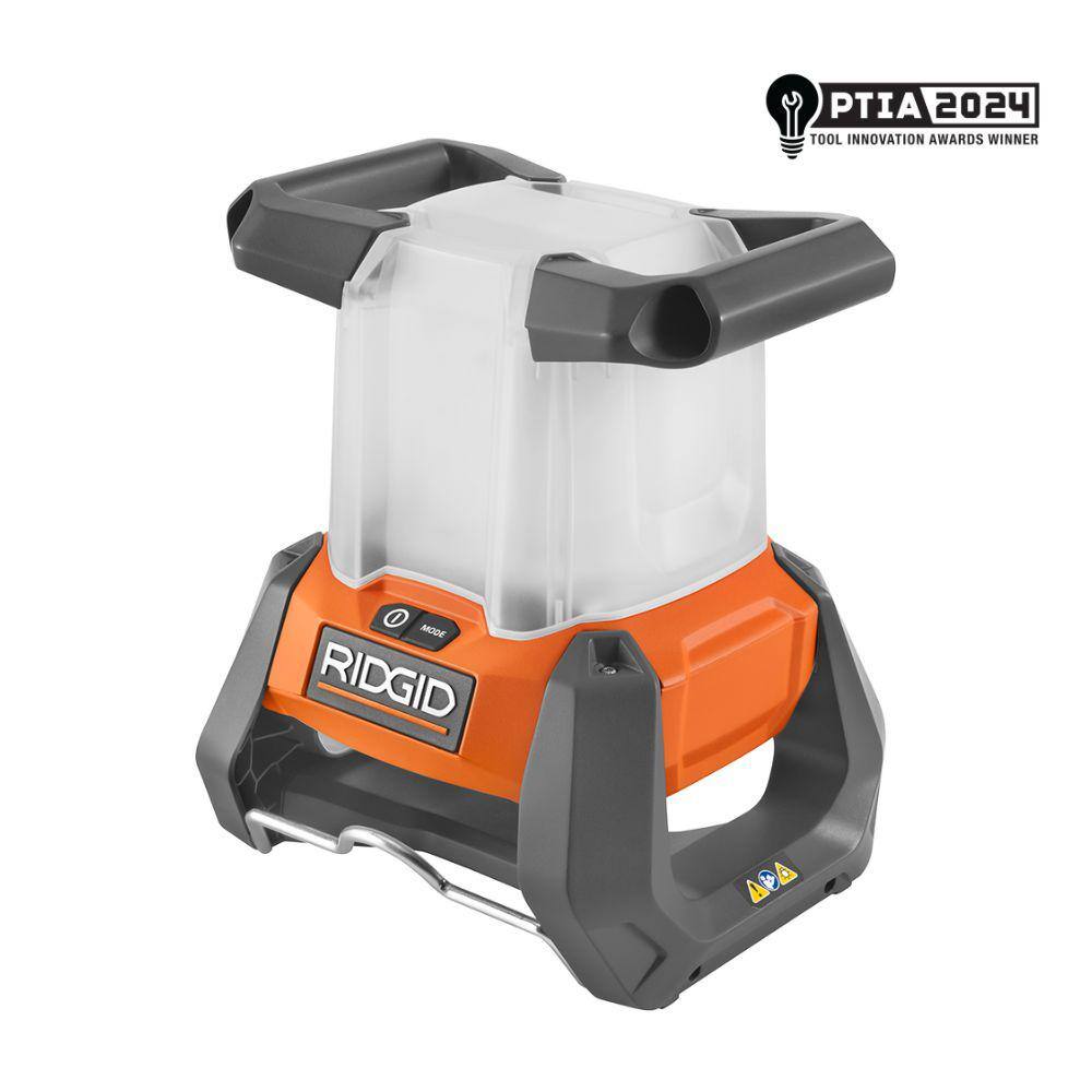 RIDGID 18V Cordless 360° Area Light Kit with (2) 4.0 Ah Batteries and Charger R86903B-AC93044SBN