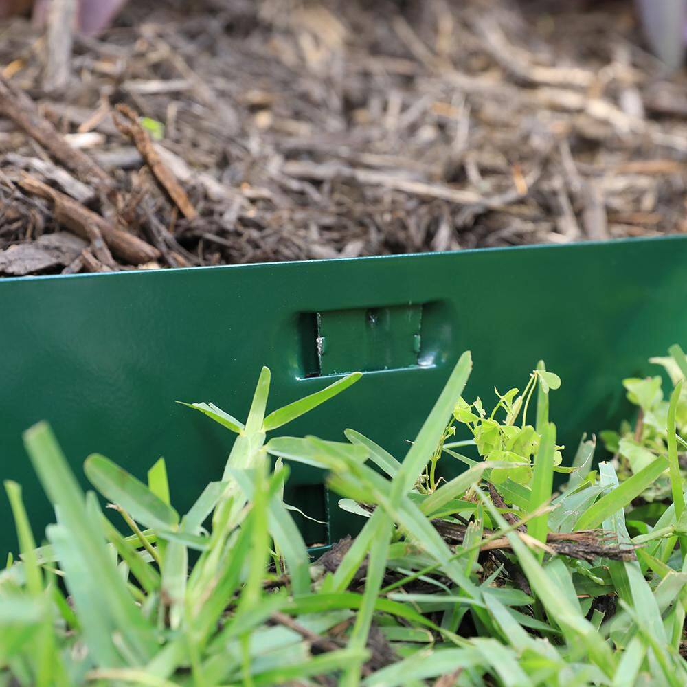 Colmet 8 ft. x 14-Gauge x 4 in. Green Steel Landscape Edging (5-Pack) AS814-4GR5