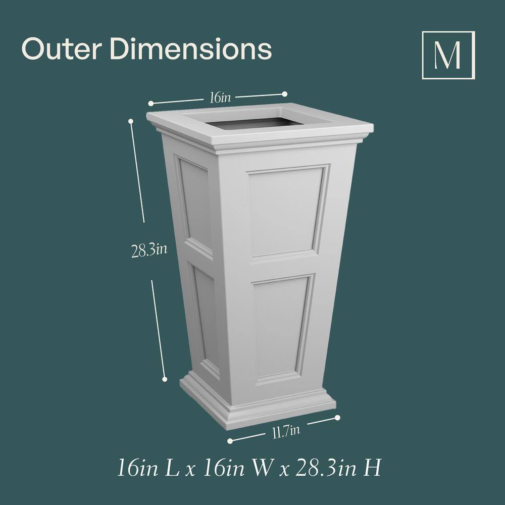 Mayne Fairfield 28 in. Tall Self-Watering Espresso Polyethylene Planter 5829-ES