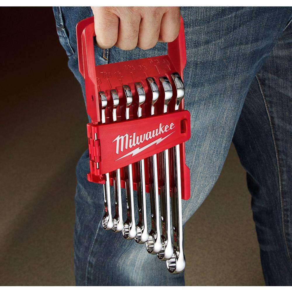 Milwaukee Combination SAE Wrench Mechanics Tool Set (7-Piece) 48-22-9407