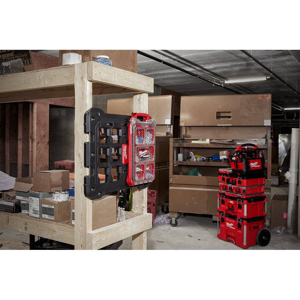 Milwaukee 3/8 in. Drive SAE Ratchet and Socket Mechanics Tool Set with Packout Case and Packout Mounting Plate (29-Piece) 48-22-9481-48-22-8485