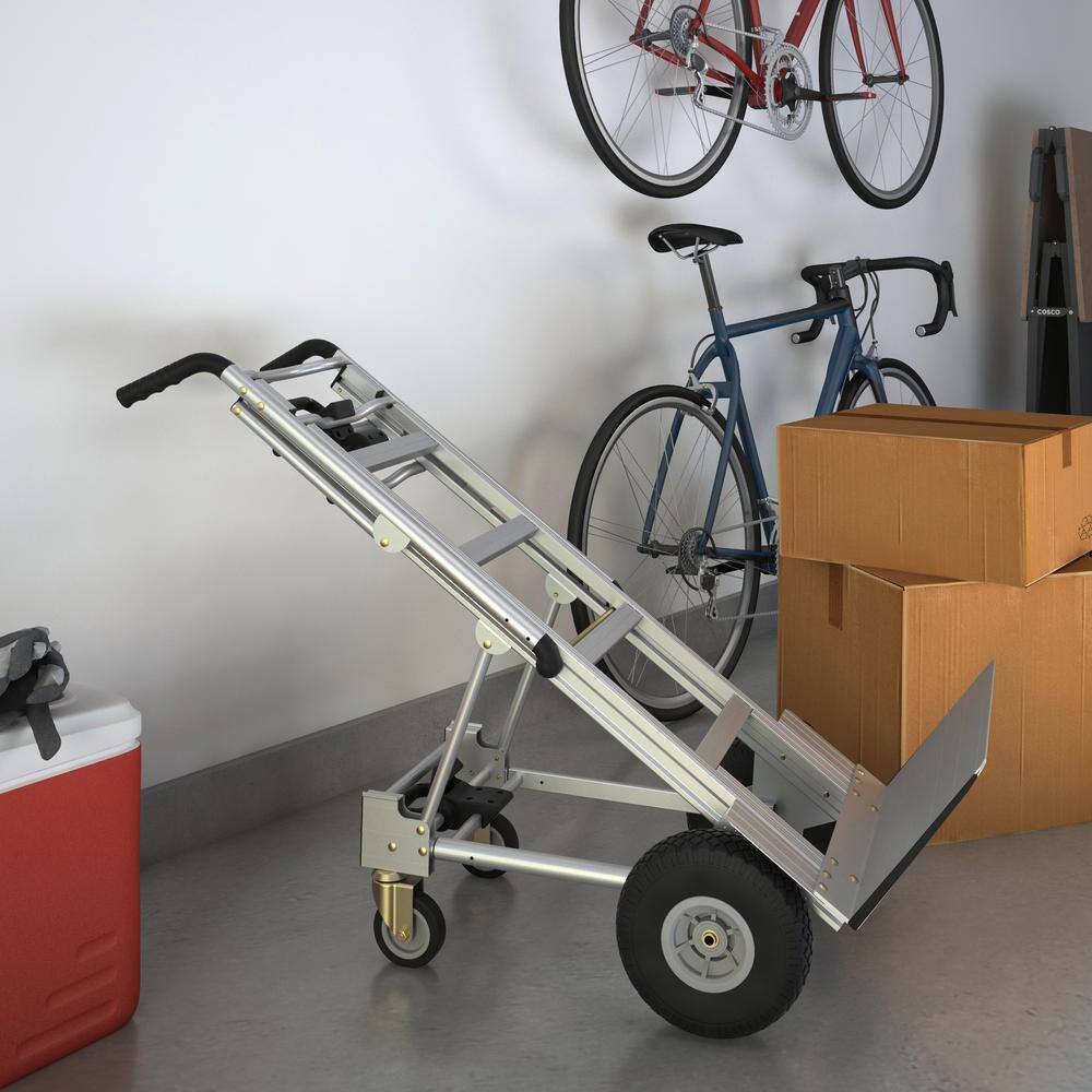 Cosco 1000 lb. 3-In-1 Aluminum Assisted Hand Truck with Flat Free Wheels 12312ABL1E