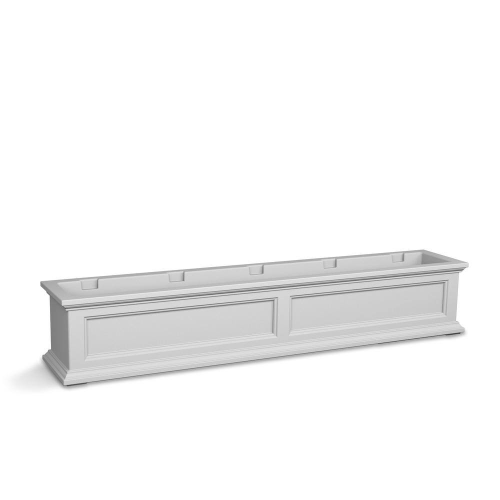 Mayne Fairfield 60 in. x 11 in. Self-Watering White Polyethylene Window Box 5824W