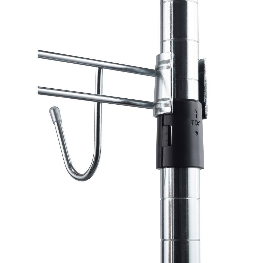 TRINITY Chrome Steel Clothes Rack 48 in. W x 75.5 in. H TBFZ-2707
