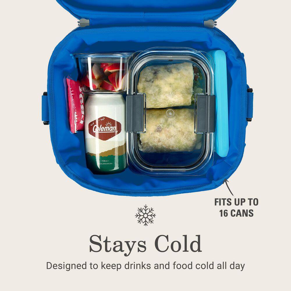 Coleman Pro 10.6 qt. (16-Can) Soft Cooler in Neptune 2213879