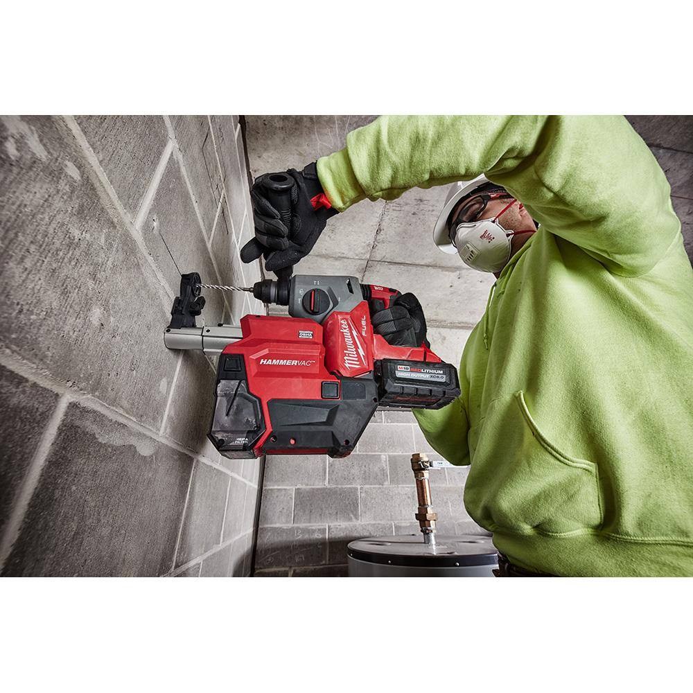 Milwaukee M18 FUEL 18V Lithium-Ion Brushless Cordless 1 in. SDS-Plus Rotary Hammer with 5.0 Ah Battery 2912-20-48-11-1850