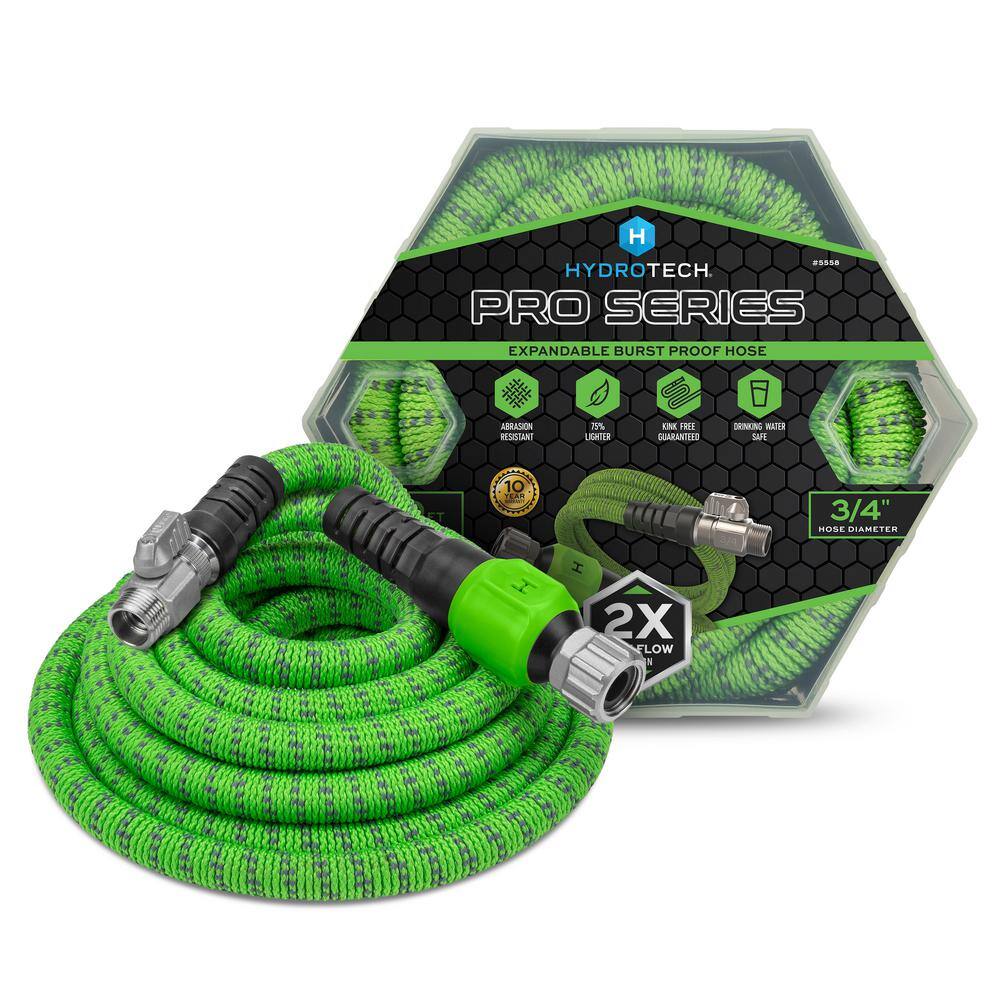 Hydrotech Pro Series 3/4 in. Diameter x 50 ft. Expandable Garden Water Hose 5558C3