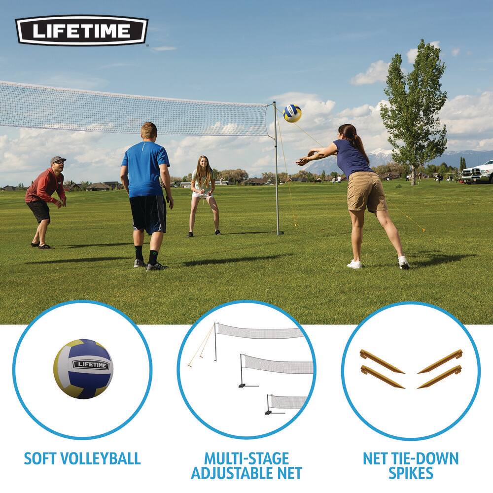 Lifetime 3 Sport Volleyball, Badminton and Pickleball Game Set 90541