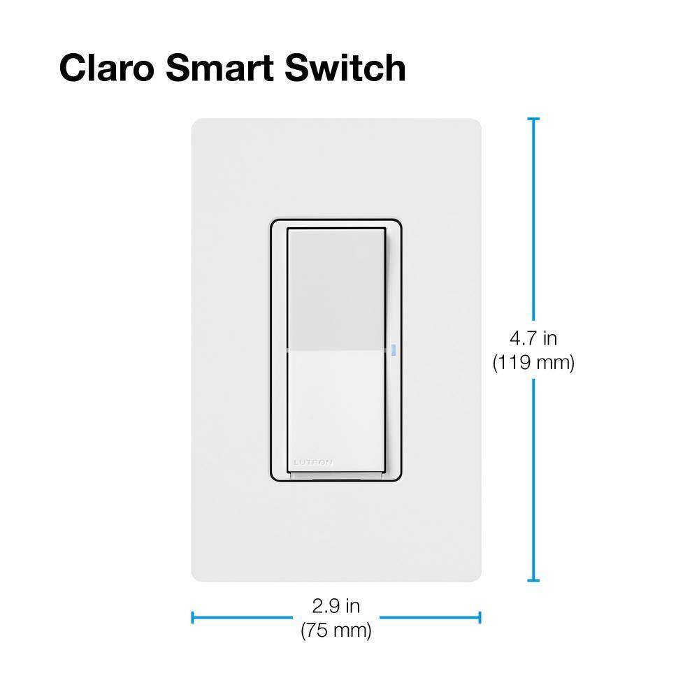 Lutron Claro Smart Switch for Caseta, On/Off Control of Lights/Fans, 5-Amp/Neutral Wire Required, Ivory (DVRF-5NS-IV) DVRF-5NS-IV