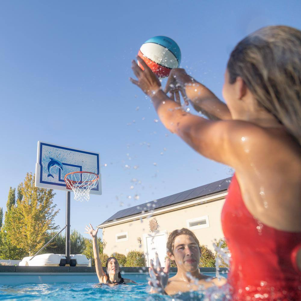 Lifetime Basketball 44 in. Impact Poolside Portable in White and Blue 91213
