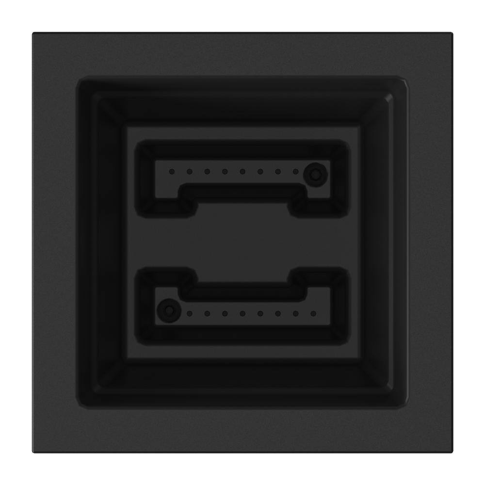 Mayne Fairfield 20 in. Square Self-Watering Black Polyethylene Planter 5825B