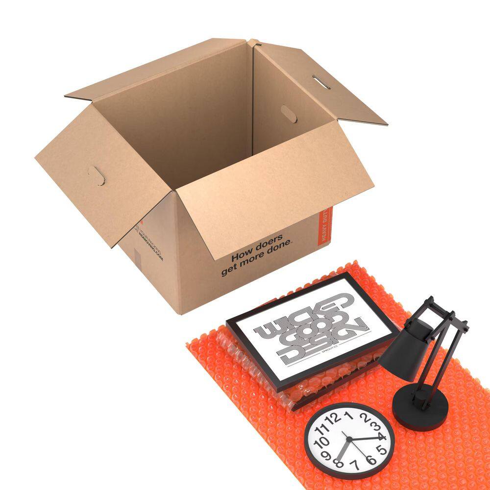 The Home Depot 20 in. L x 16 in. W x 15 in. D Heavy-Duty Medium Moving Shipping and Packing Box with Handles (40-Pack) HDMEDBOX40