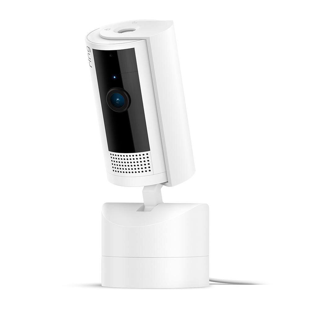 Ring Pan-Tilt Indoor Cam Plug-in Security Camera with 360° Horizontal Pan Coverage, Live View and Two-Way Talk, White B0CG2VS5FD