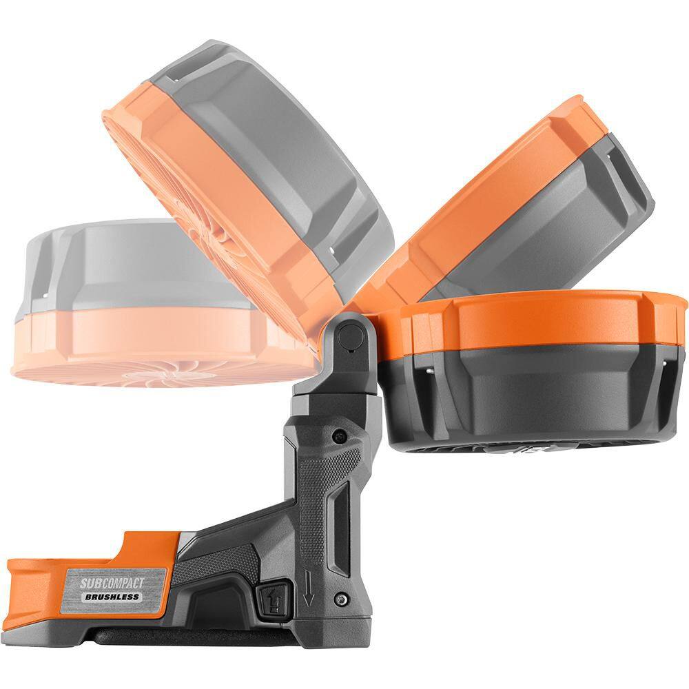 RIDGID 18V SubCompact Brushless Cordless Magnetic Clamp Fan 2-Pack with (2) 4.0 Ah Batteries, Charger, and Bag R860723B-R860723B-AC93044SBN