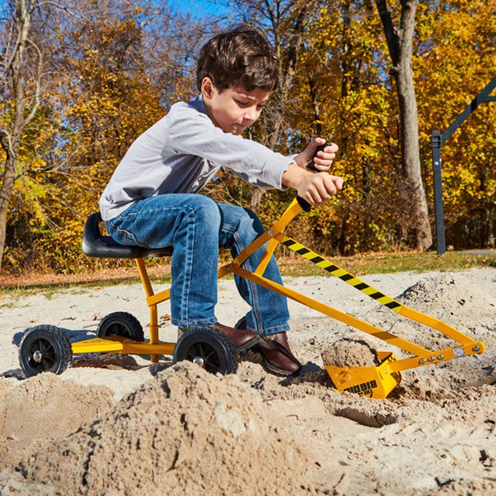 THE BIG DIG Big Dig Rolling Sandbox Digger Excavator Crane with 360-Degree Rotation Base 101