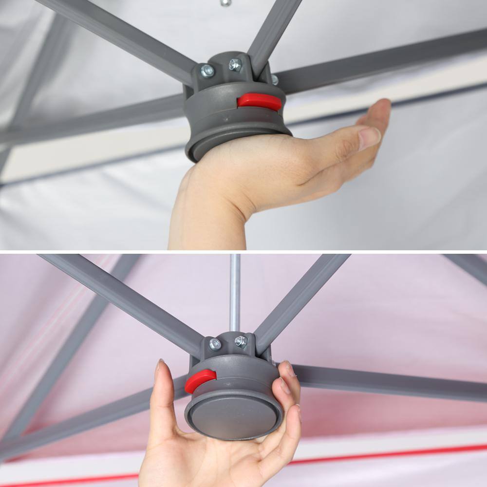 Everbilt 10 ft. x 10 ft. Red Instant Canopy Pop Up Tent NS CLIA 100-R