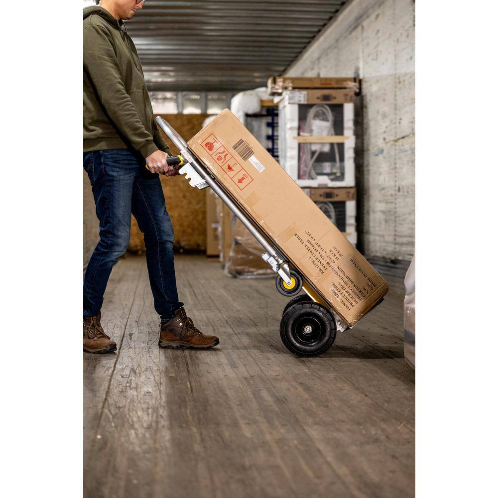 Gorilla 1,000 lbs. Capacity Convertible All Aluminum Hand Truck with Multi-Grip Power Handle, Wide Load Toe Plate Technology GHA2-10