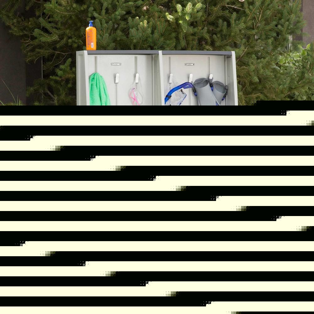 Lifetime 5 ft. x 1.5 ft. x 3.75 ft. Home and Garage Storage Locker System in Gray 60226