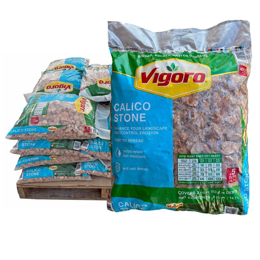 Vigoro 0.5 cu. ft. Calico Stone Landscape Rock (32 Bags/16 cu. ft./Pallet) 100101253