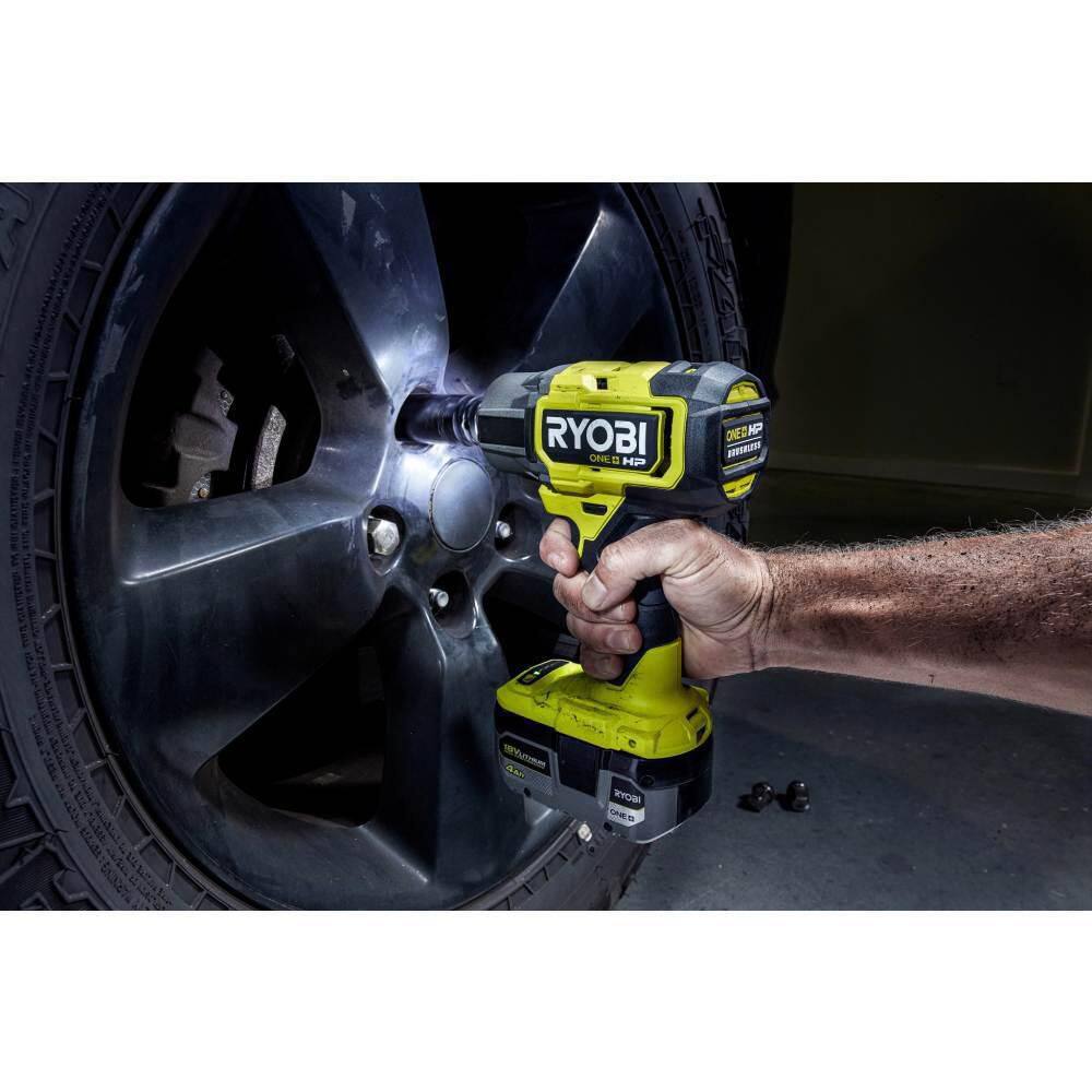 RYOBI ONE+ HP 18V Brushless Cordless 4-Mode 1/2 in. Impact Wrench (Tool Only) P262