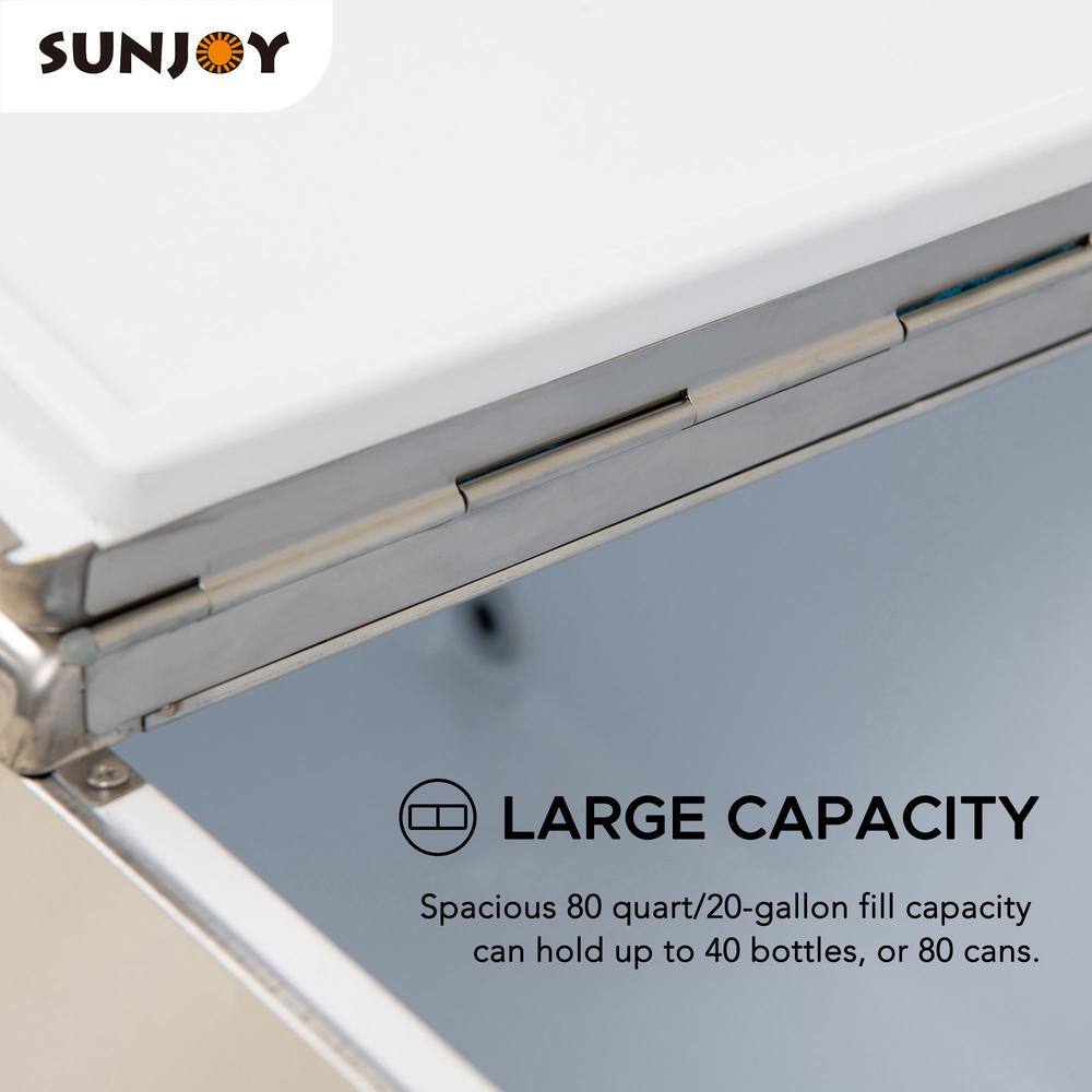 Sunjoy 80 QT. Outdoor Stainless Steel Cooler A601000330