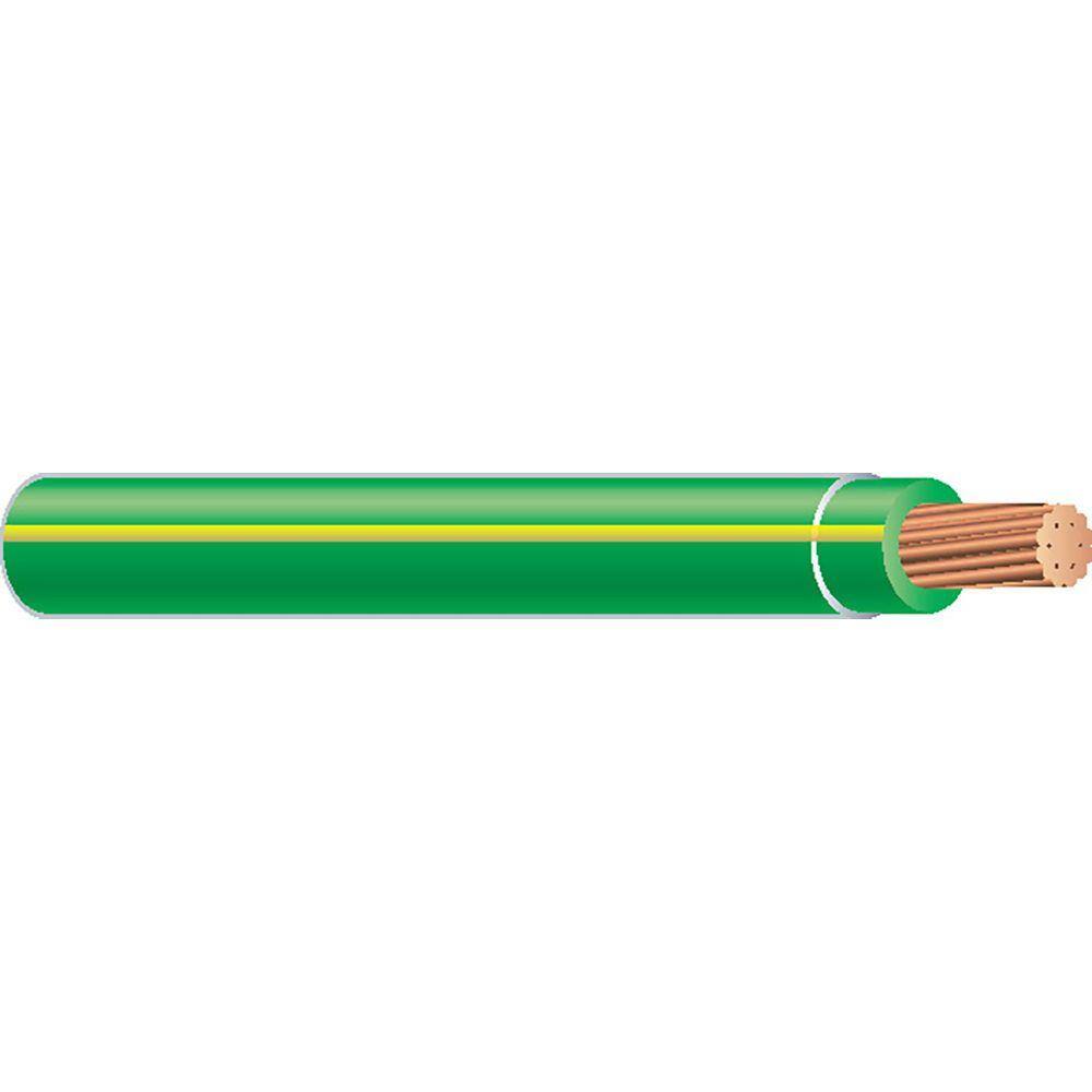 Southwire 2,500 ft. 10 Green/Yellow Stranded CU THHN Wire 66311203