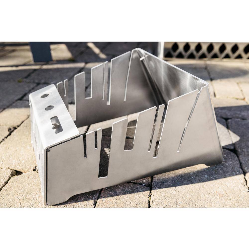 Breeo X Series Fire Pit Accessory Dock XL– Heavy-Duty Outdoor Storage Organizer Tools – Weather Resistant 304 Stainless Steel BR-304-DKL