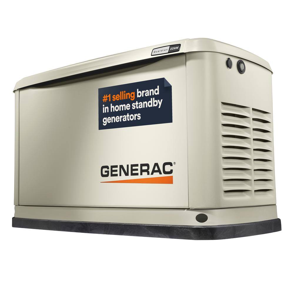 Generac 22,000 Watt - Dual Fuel Air- Cooled Whole House Home Standby Generator, Smart Home Monitoring 7042