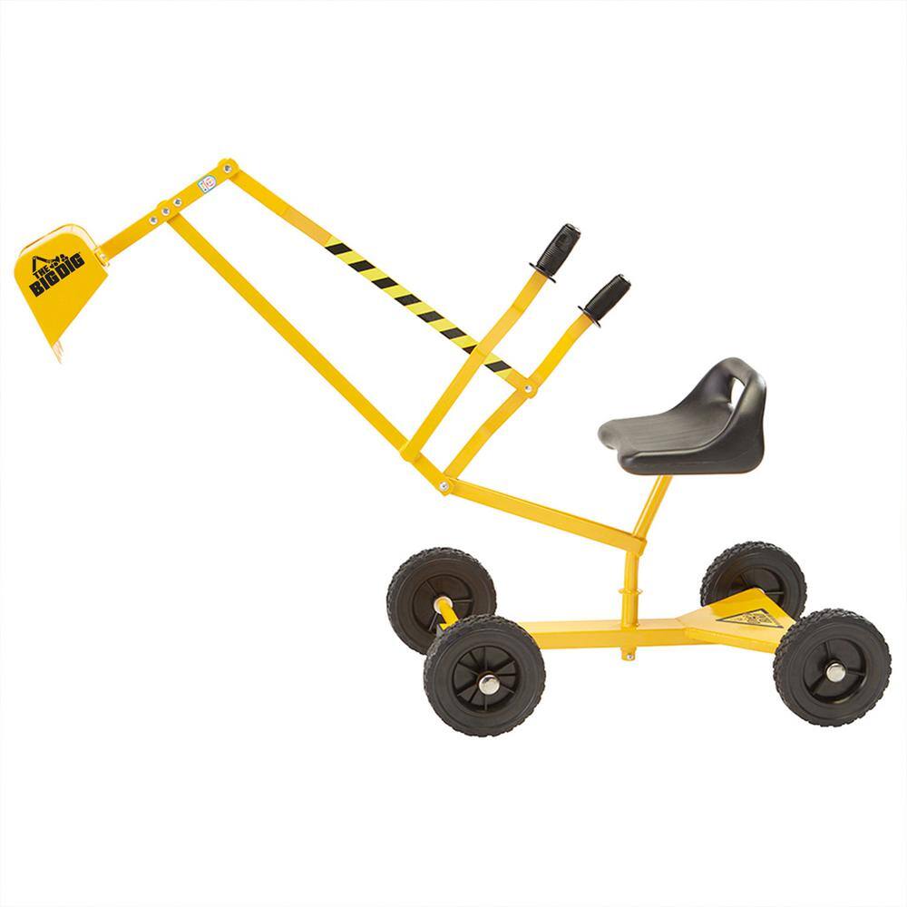THE BIG DIG Big Dig Rolling Sandbox Digger Excavator Crane with 360-Degree Rotation Base 101