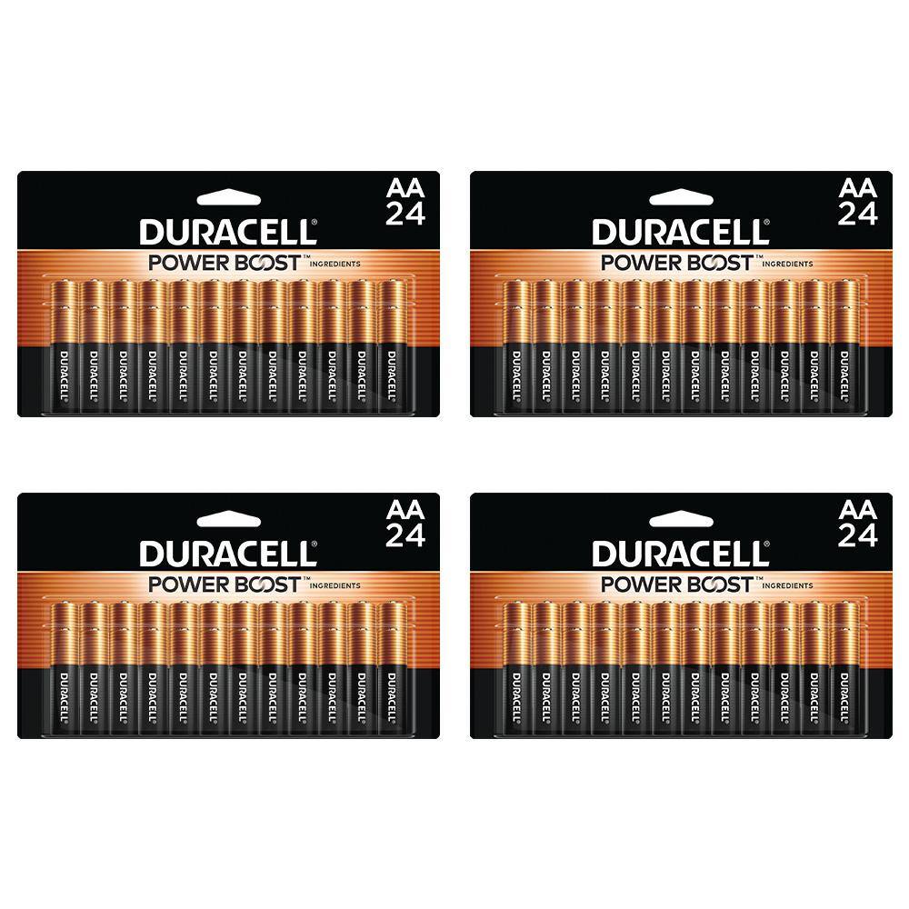 Duracell Coppertop Power Boost AA Alkaline Batteries for Household Devices (96-Pack), Double A Batteries 5018784