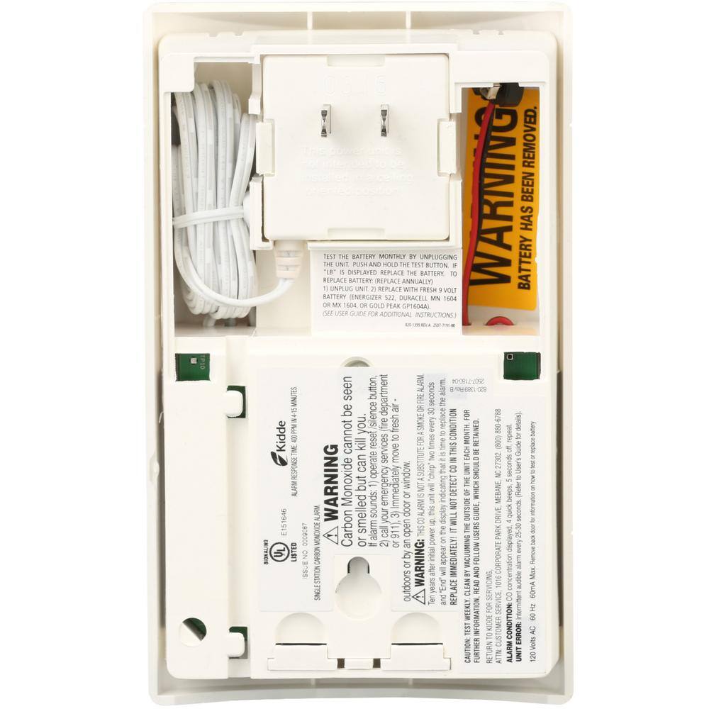 Kidde Firex Plug-in Carbon Monoxide Detector, 9V Battery Backup, Digital Display (6-Pack) 21010620