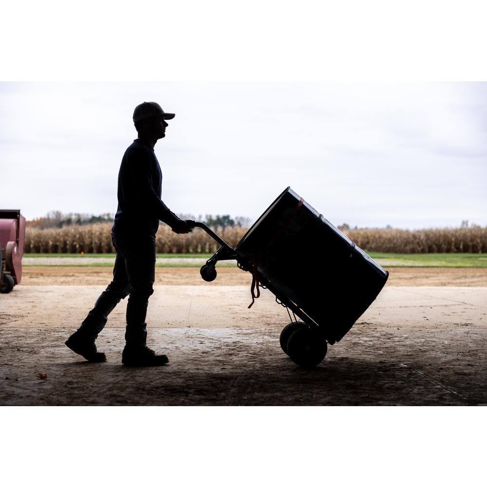 Gorilla 800 lbs. Capacity Convertible Steel Hand Truck, Wide Dual Mode Adjustable Height Handle, Simple/Safe Flatbed Conversion GH2-8