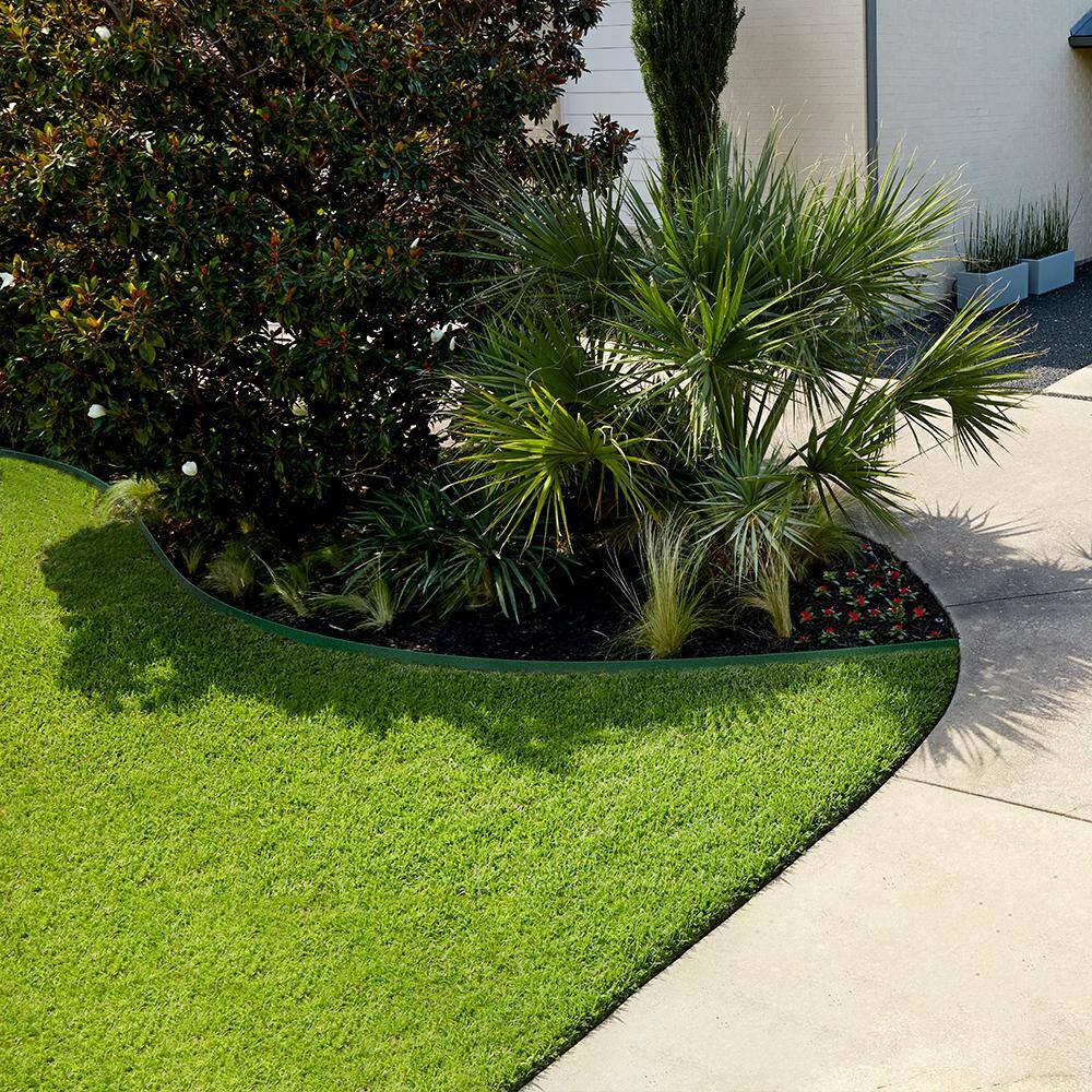 Colmet 8 ft. x 14-Gauge x 4 in. Green Steel Landscape Edging (5-Pack) AS814-4GR5